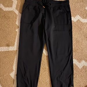 Zyia Black Peak zipper Joggers